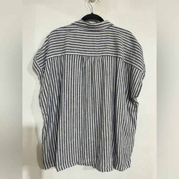 ORVIS XXL striped NWOT linen blend tunic top plus size woman - Picture 4 of 5